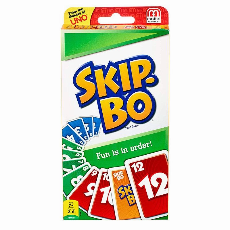 Mattel Games Uno Skip Bo Family & Friends Card Game for Ages 7 