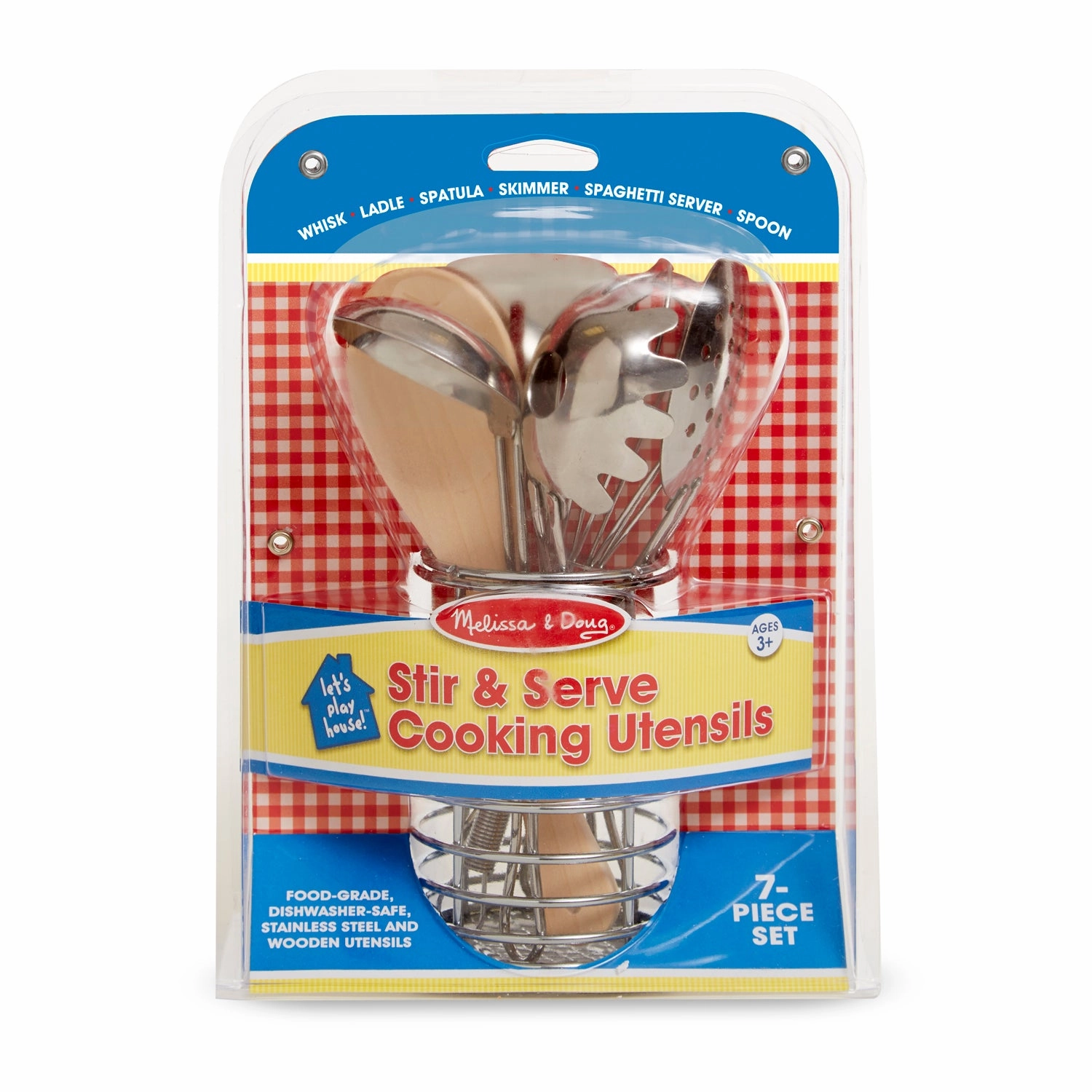 Melissa & Doug 7-Piece Stir & Serve Cooking Utensil Playset