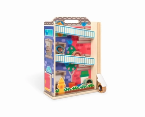 Melissa & Doug GO TOTs Town House Tumble - Interactive Wooden Tower