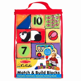 Melissa & Doug Match & Build Soft Blocks  14-Piece Set