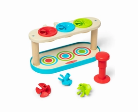 Melissa & Doug Match & Push Spinning Tops - Colorful Learning Toy
