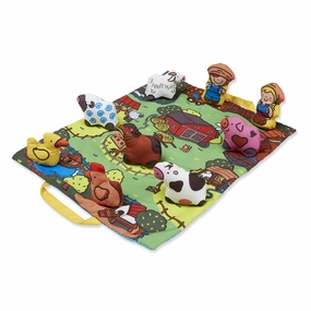 Melissa & Doug Take-Along Farm Play Mat  Interactive Toddler Activity Set