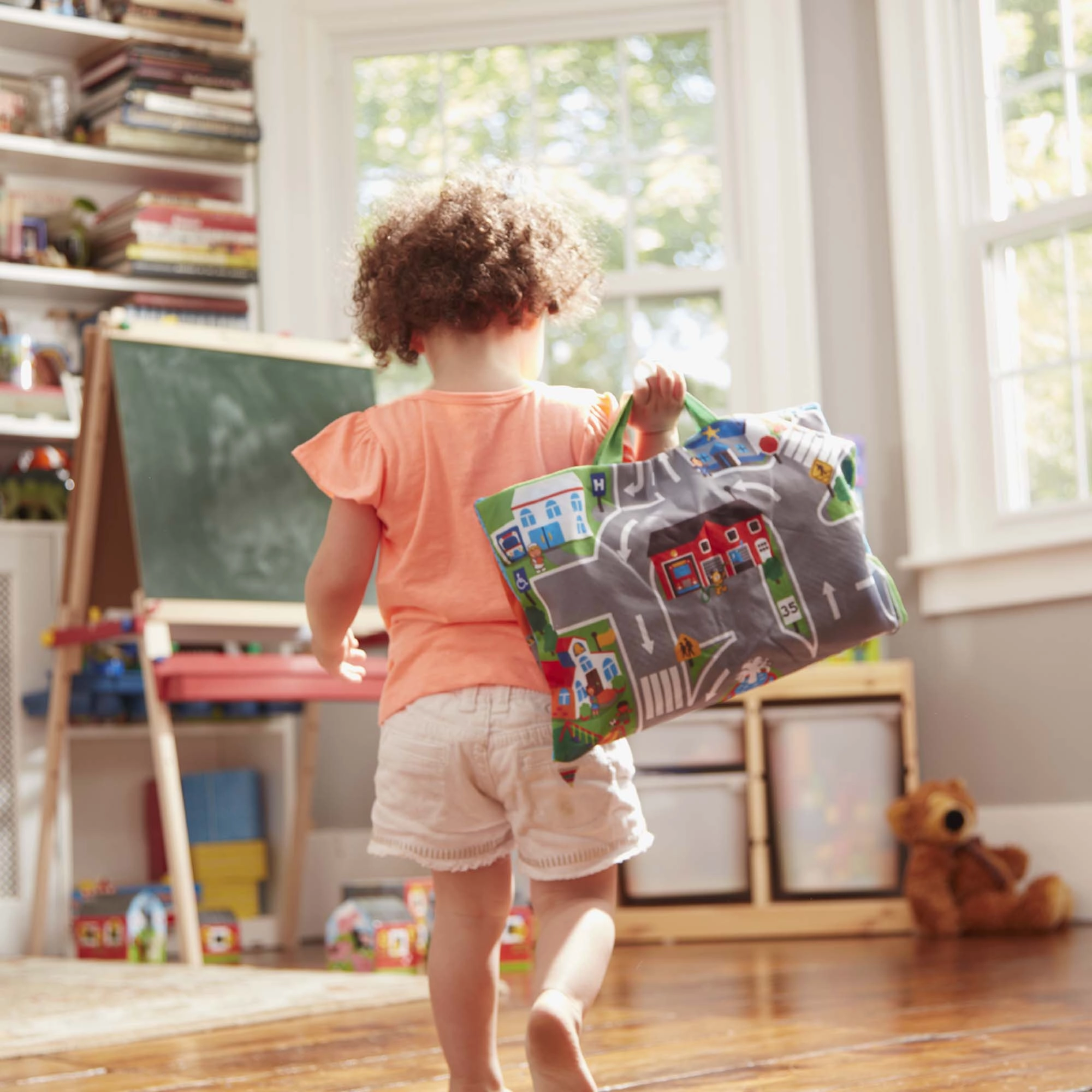 Melissa & Doug Take-Along Town Play Mat  Interactive Travel Toy