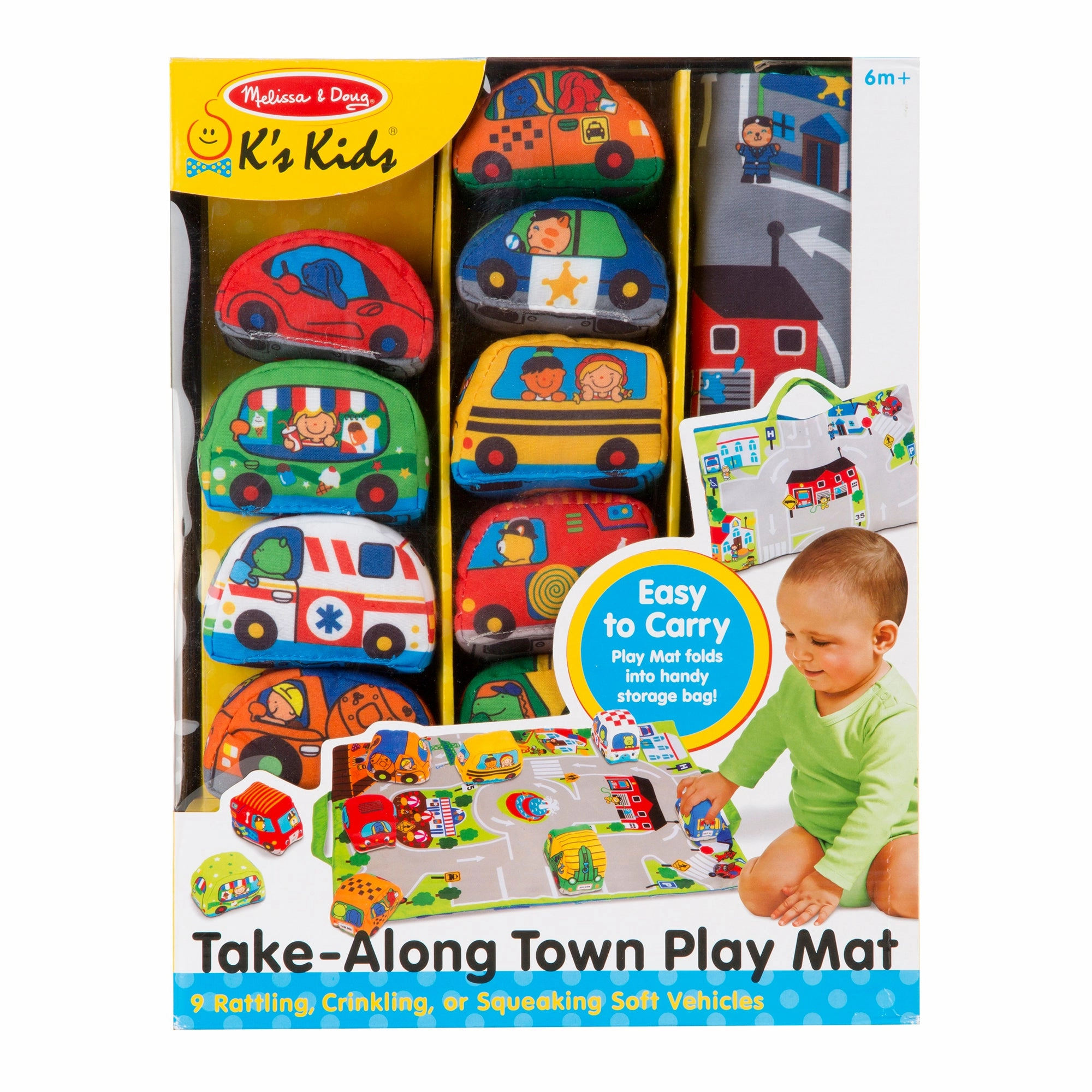 Melissa & Doug Take-Along Town Play Mat  Interactive Travel Toy