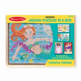 Melissa & Doug Wooden Jigsaw Puzzles In A Box Fanciful Friends