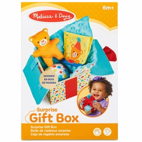 Melissa & Doug Wooden Surprise Gift Box  Interactive Sensory Toy