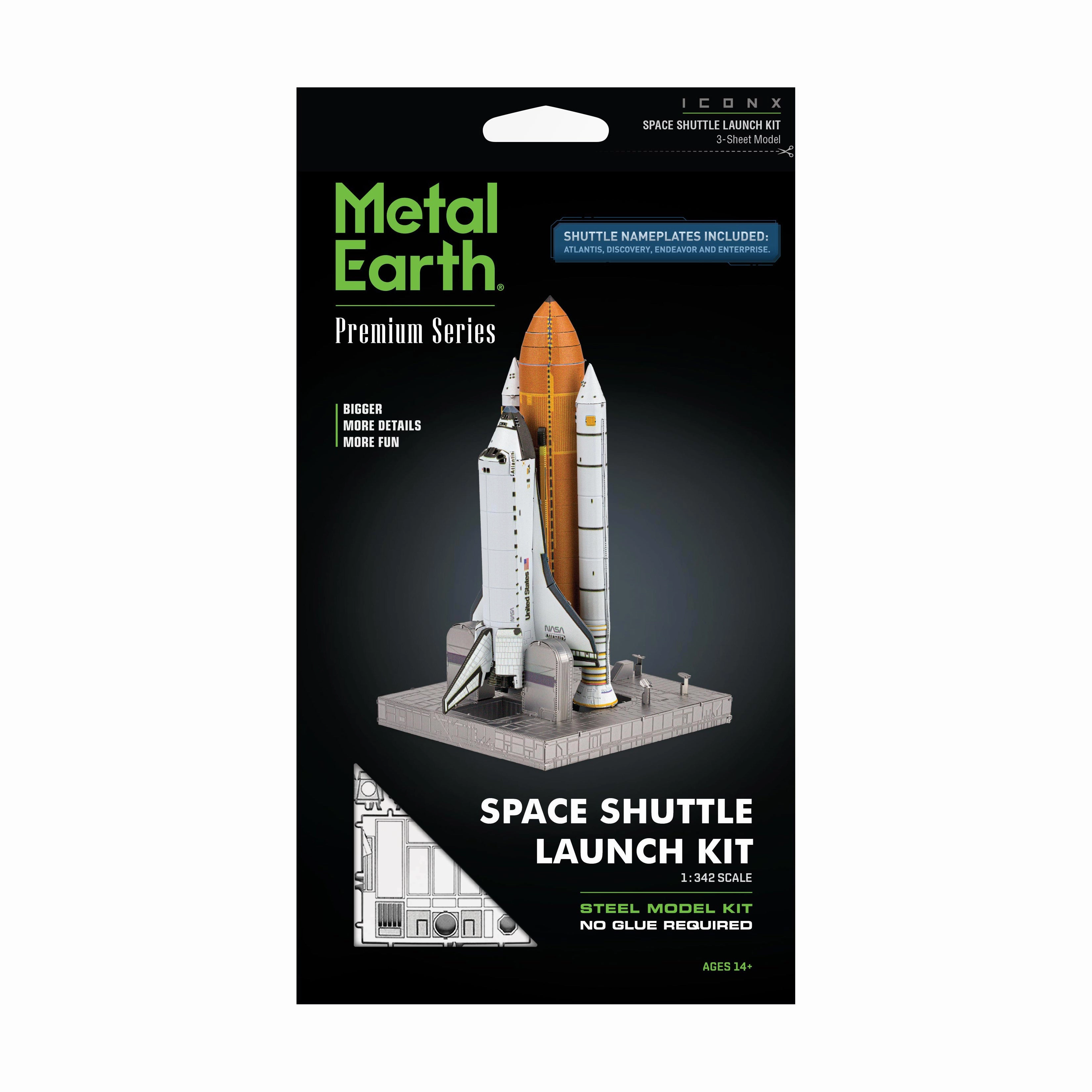 Metal Earth ICONX 3D Space Shuttle Launch Metal Model Kit