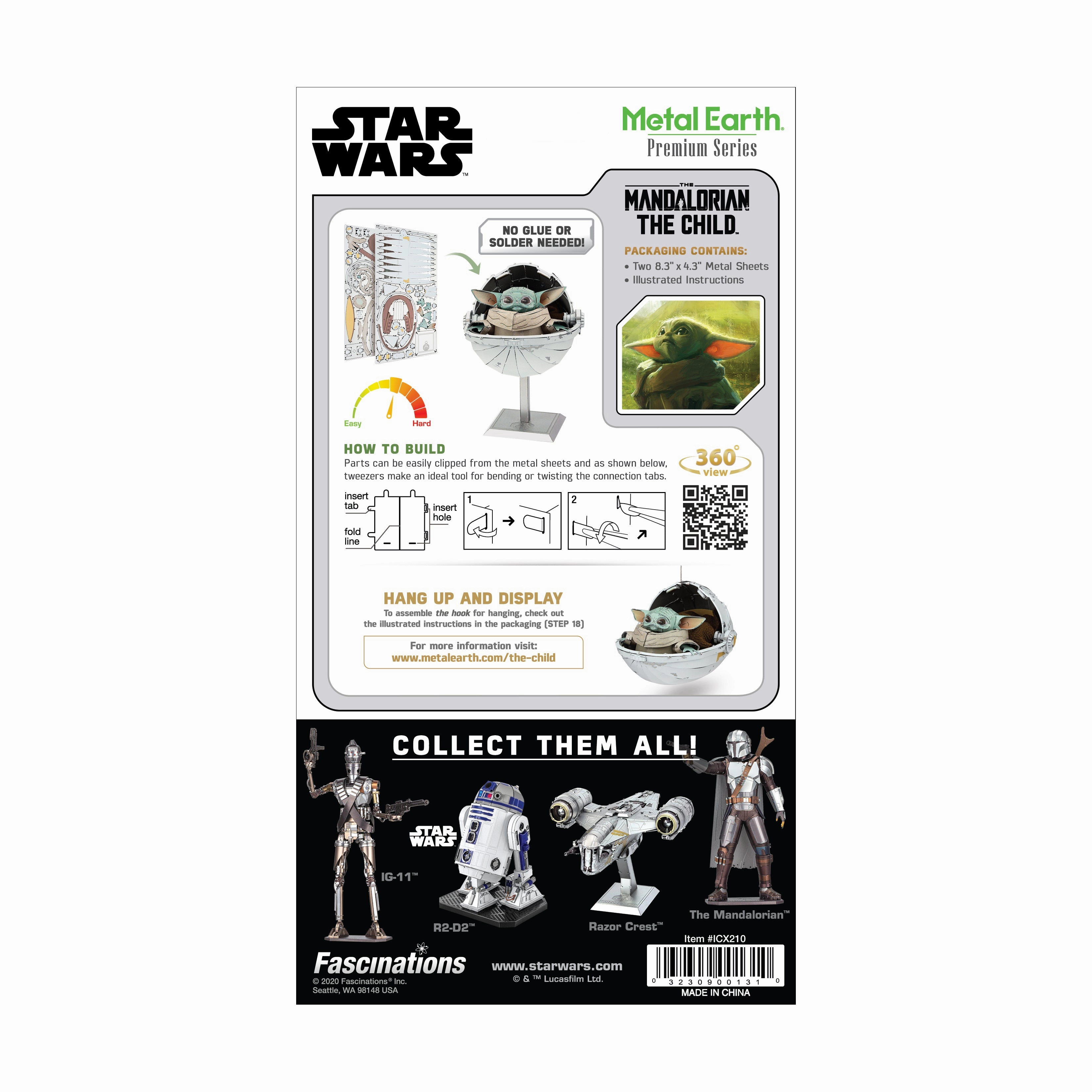 Metal Earth ICONX Star Wars 3D Model Kit - The Mandalorian The Child