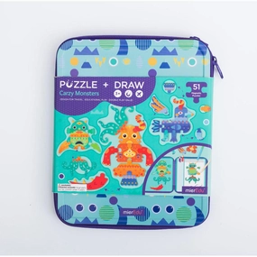 Mieredu Puzzle & Draw Magnetic Kit Crazy Monsters