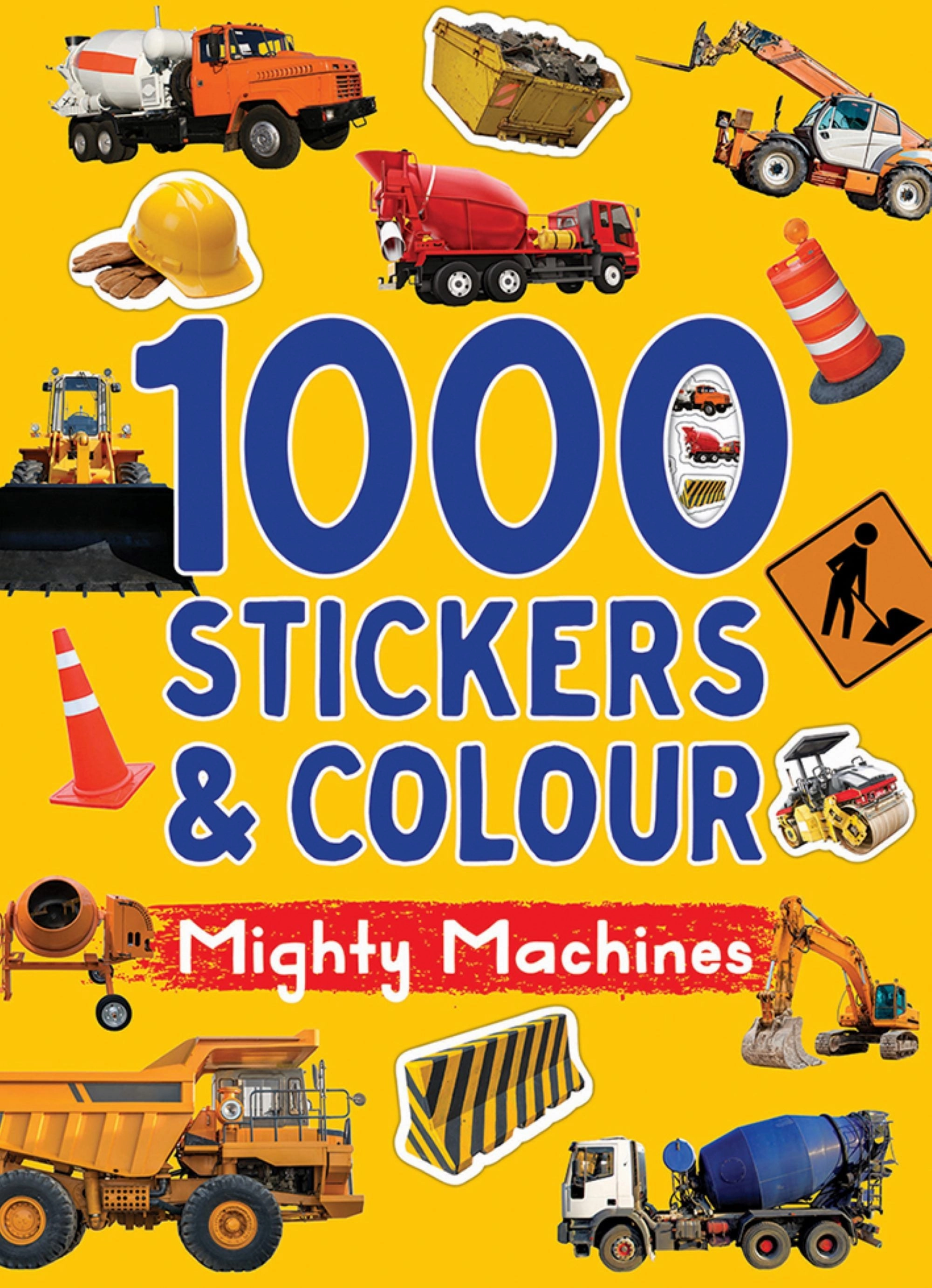 Mighty Trucks 1000 Stickers & Colour
