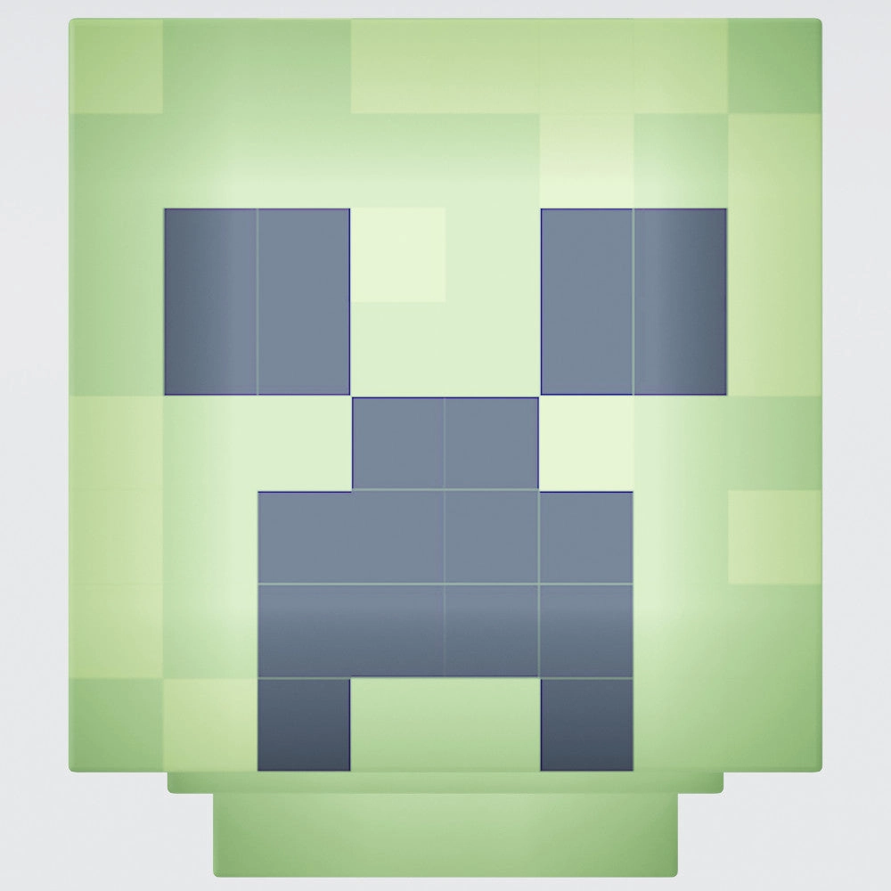 Minecraft Creeper LED Night Light - 4" Green Pixel Cube