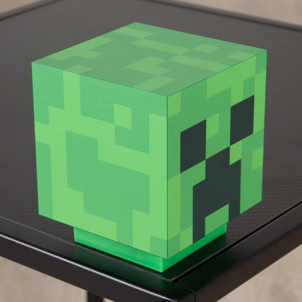 Minecraft Creeper LED Night Light - 4" Green Pixel Cube