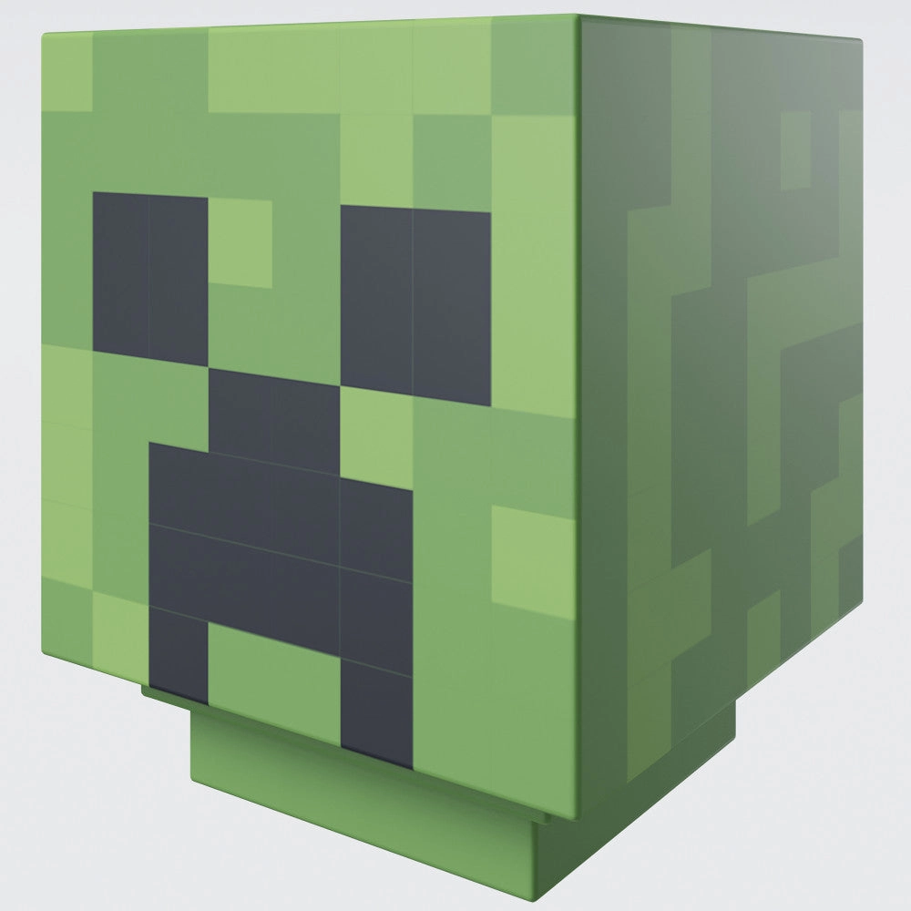 Minecraft Creeper LED Night Light - 4" Green Pixel Cube