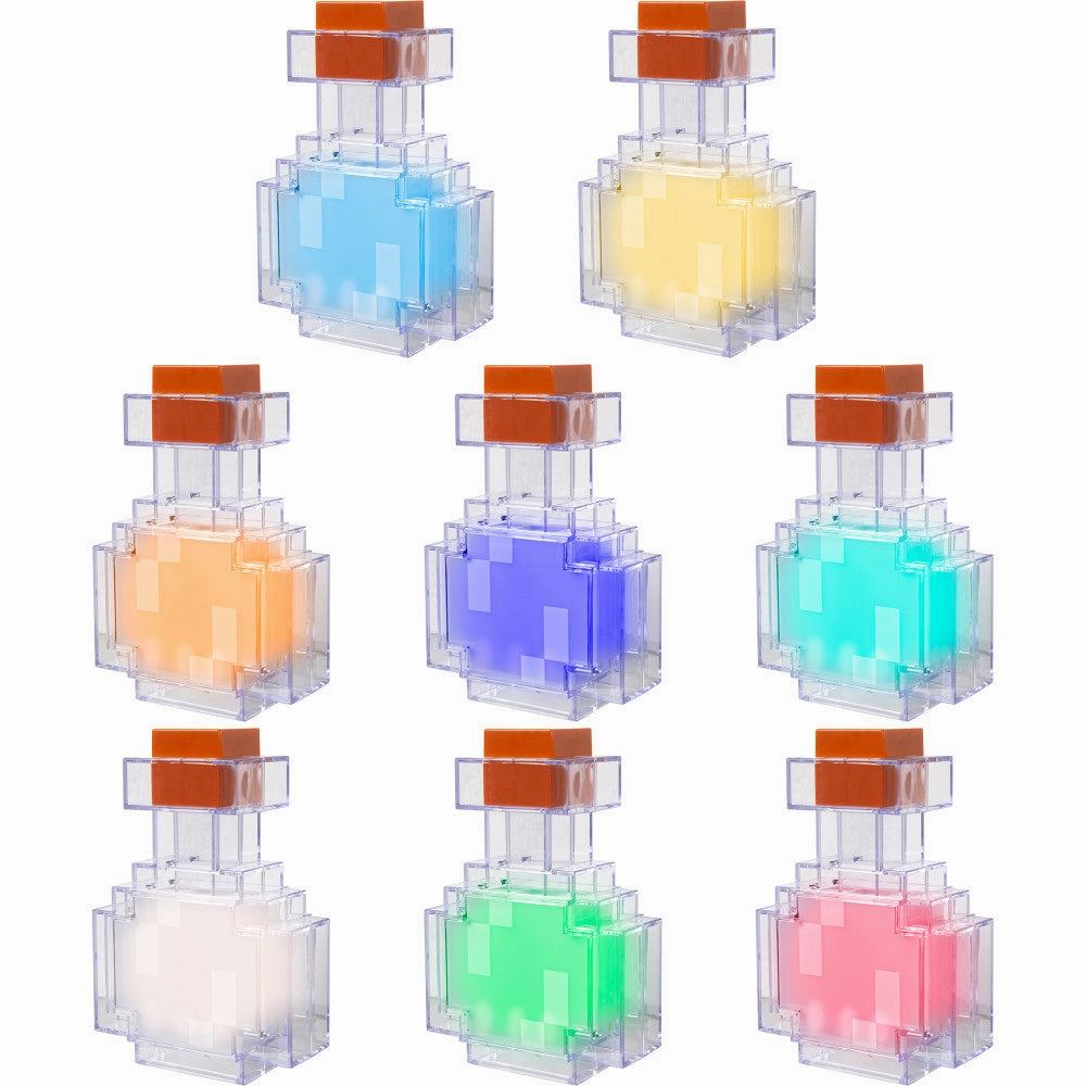 Minecraft Potion-Shaped LED Night Lamp - Vibrant 7" Light with 8 Color Modes