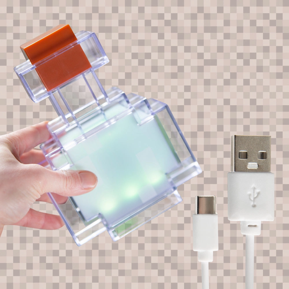 Minecraft Potion-Shaped LED Night Lamp - Vibrant 7" Light with 8 Color Modes