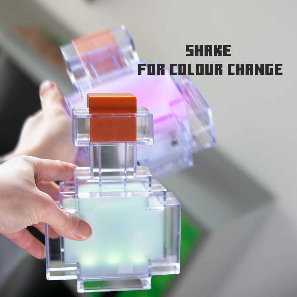Minecraft Potion-Shaped LED Night Lamp - Vibrant 7" Light with 8 Color Modes