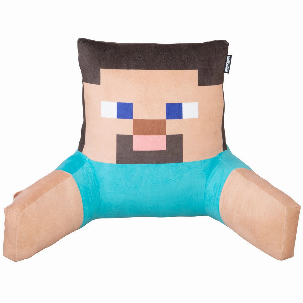 Minecraft Steve Relax Pillow - Character Lounge Cushion with Armrests