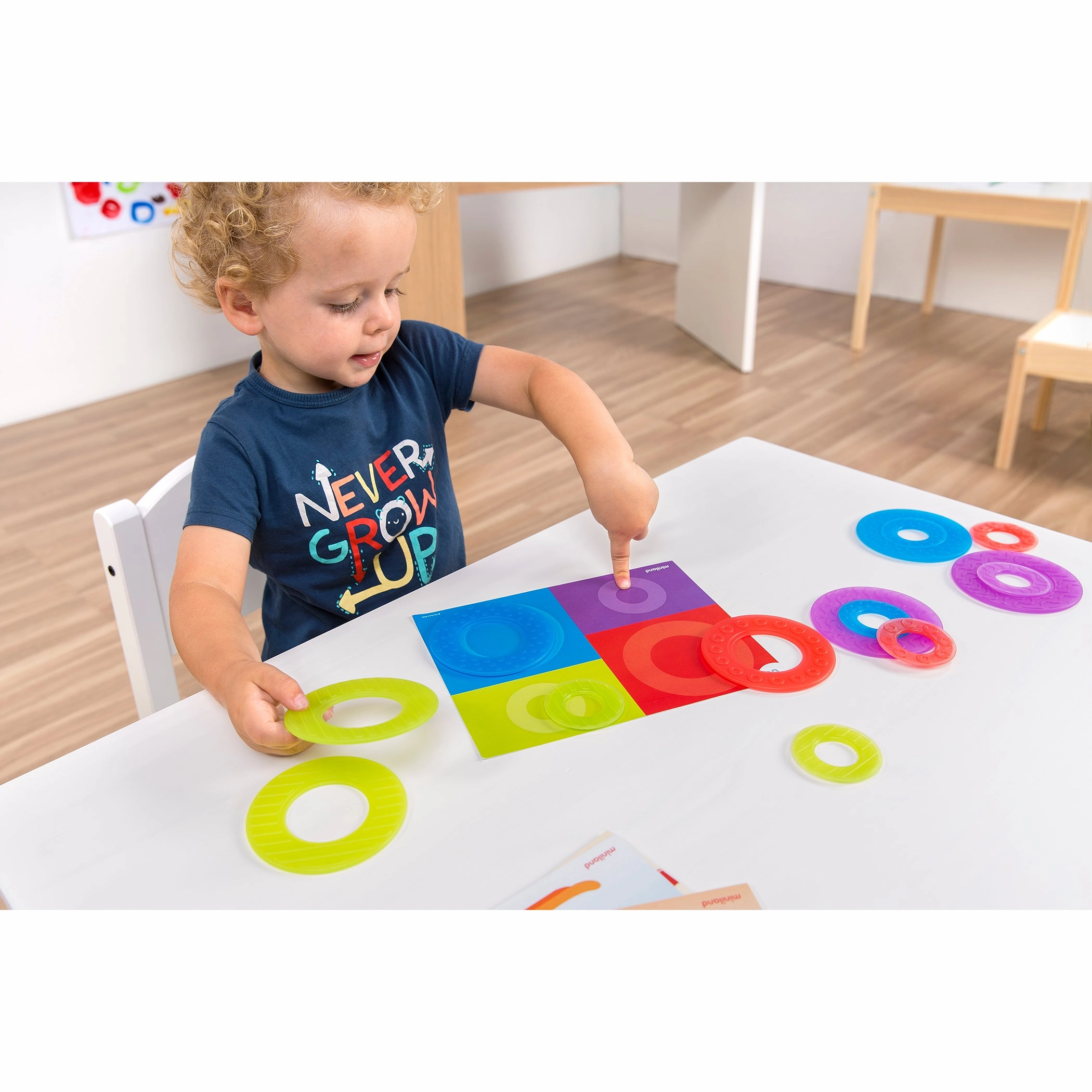 Miniland Educational Translucent Math Color Rings - Interactive Learning Toy