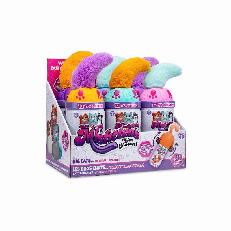 Misfittens Get Meowt! Basic Collectible Plush Cats Series 1 Knox - Grey Cat