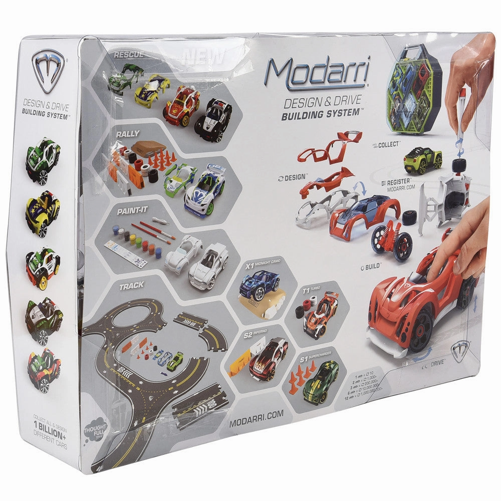 Modarri Deluxe 2 Car Rescue Pack - Creative DIY Toy Car Building Kit for Kids 6 