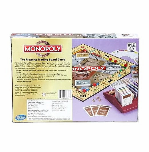 Monopoly Deluxe Edition Game, fantasy Board Game, Games & Puzzles for friends and Family