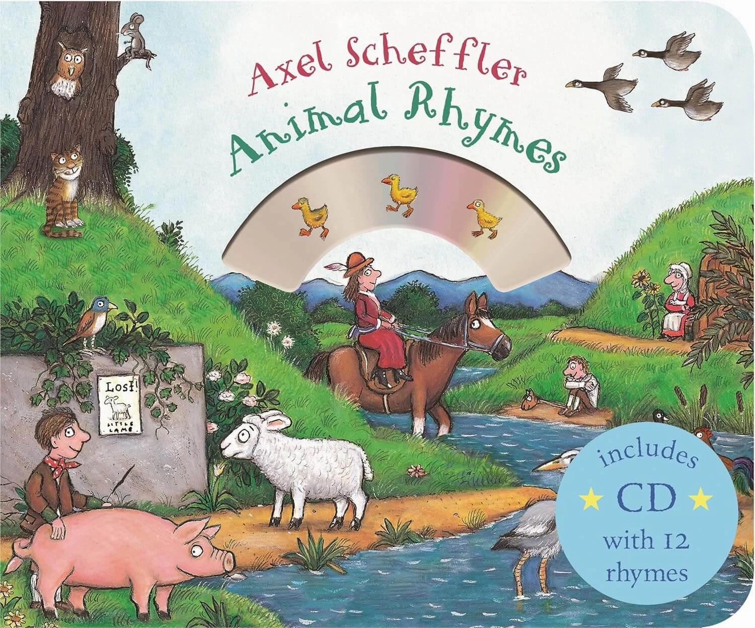 Mother Goose's Animal Rhymes Board Book by Axel Scheffler with CD