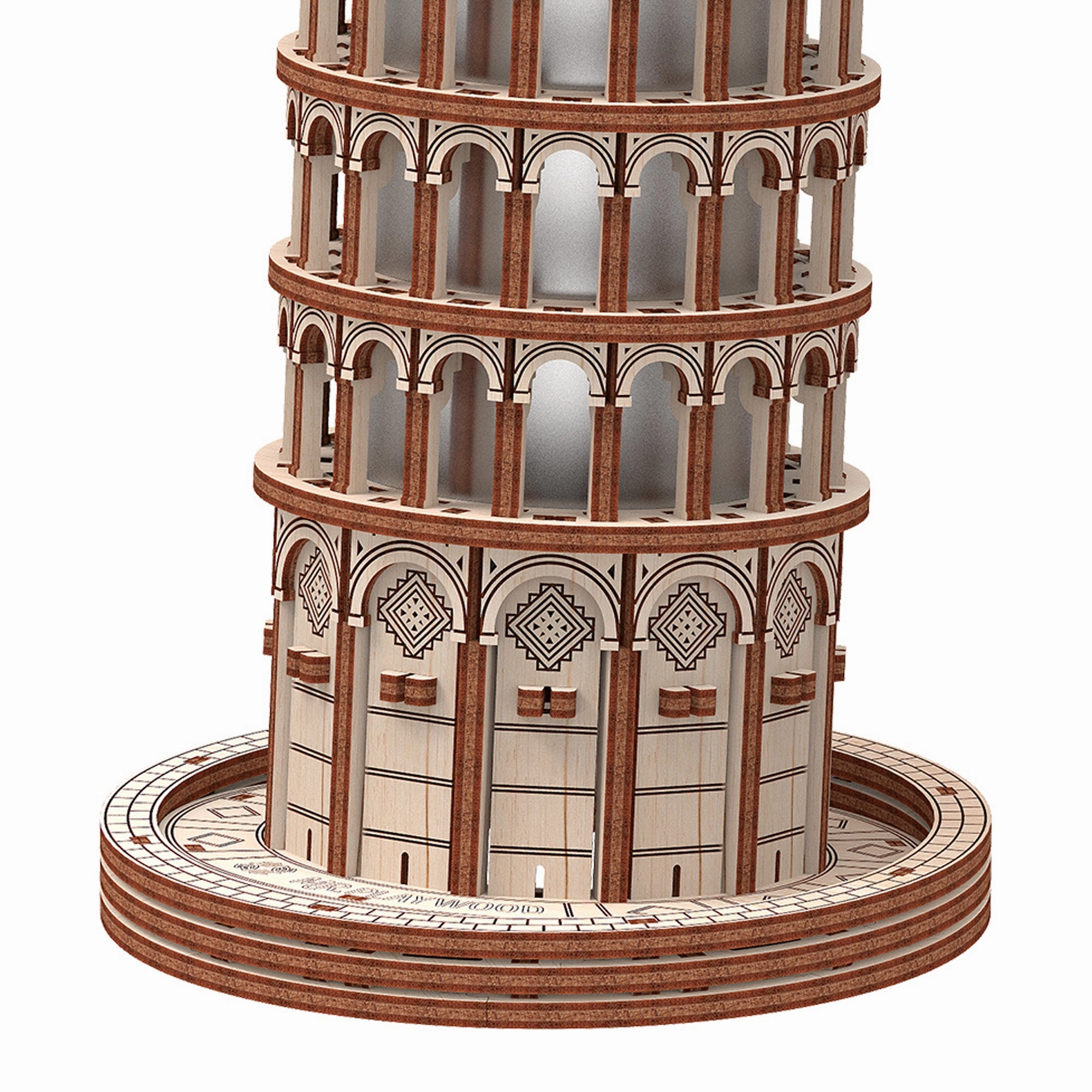 Mr.PLAYWOOD Leaning Tower of Pisa 3D Wooden STEM Puzzle Model