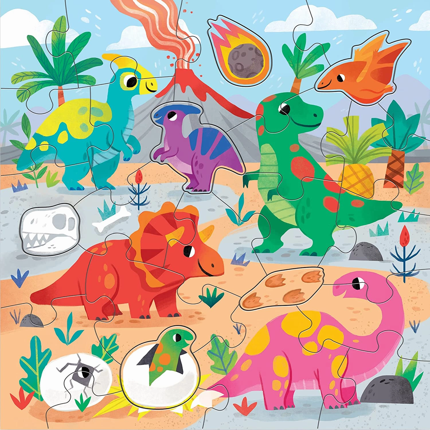 Mud Puppy 25 Piece Floor Puzzle Dinosaur Park