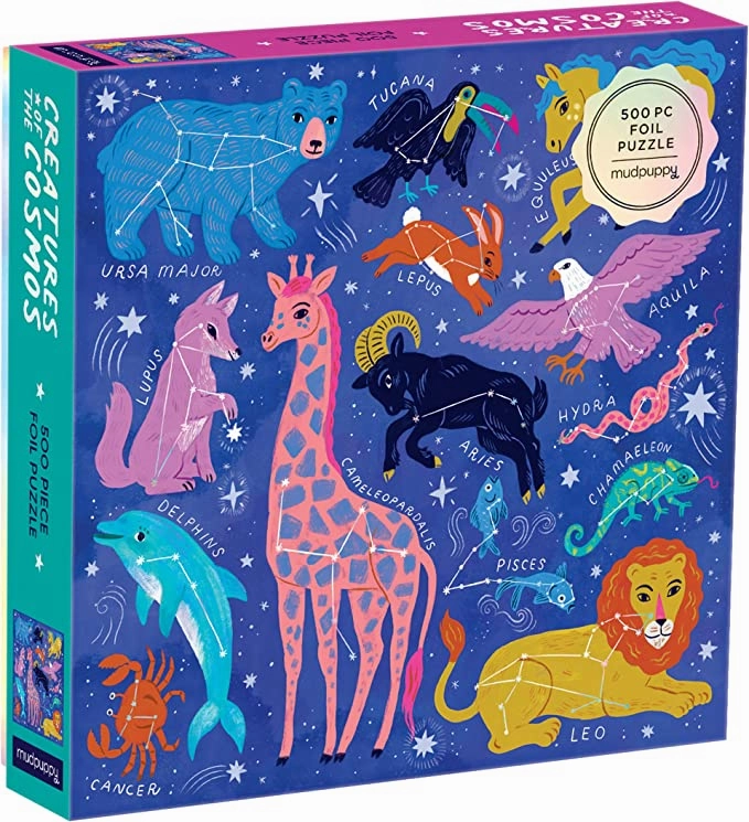 Mud Puppy 500 Piece Foil Puzzle Creatures Of The Cosmos