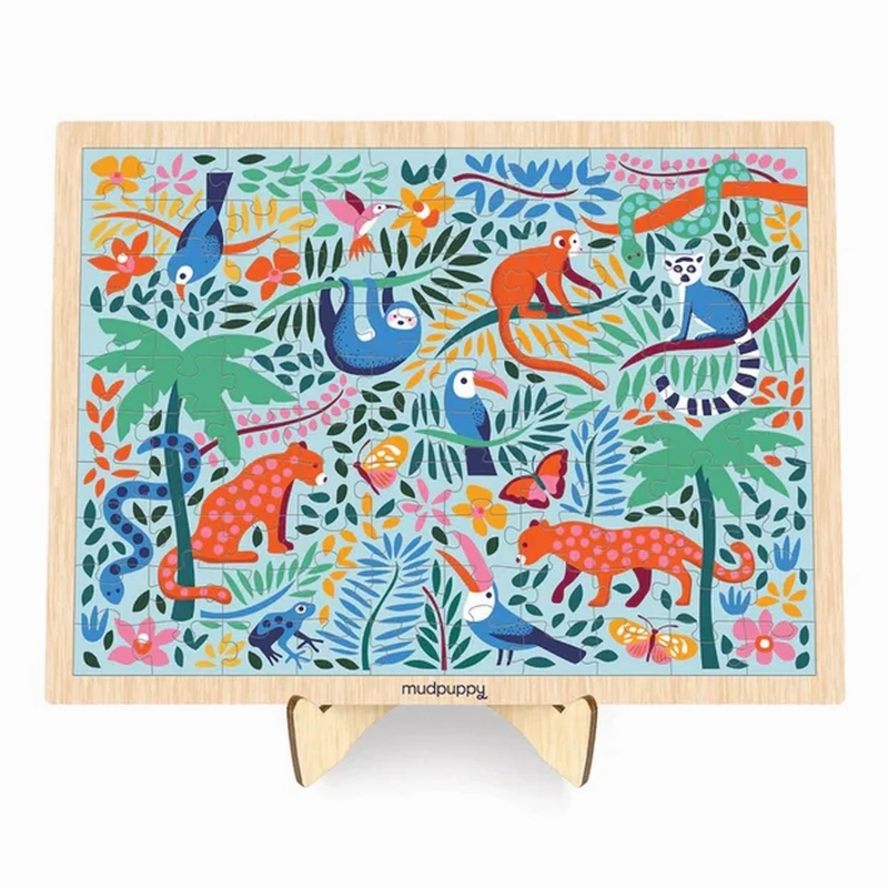 Mud Puppy Rainforest 100 Piece Wooden Puzzle   Display