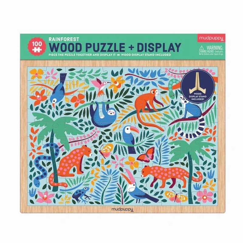 Mud Puppy Rainforest 100 Piece Wooden Puzzle   Display