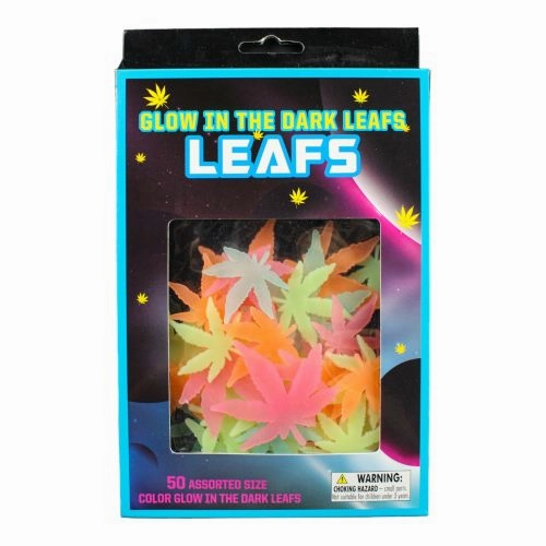 Multicolor Glow Pot Leafs Decorative Stickers