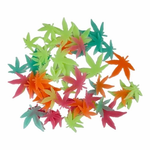 Multicolor Glow Pot Leafs Decorative Stickers