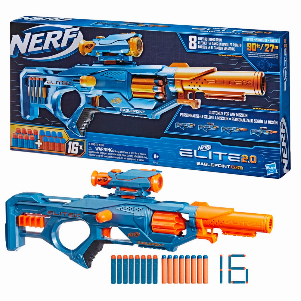 NERF Elite 2.0 Eaglepoint Rd-8 Dart Blaster