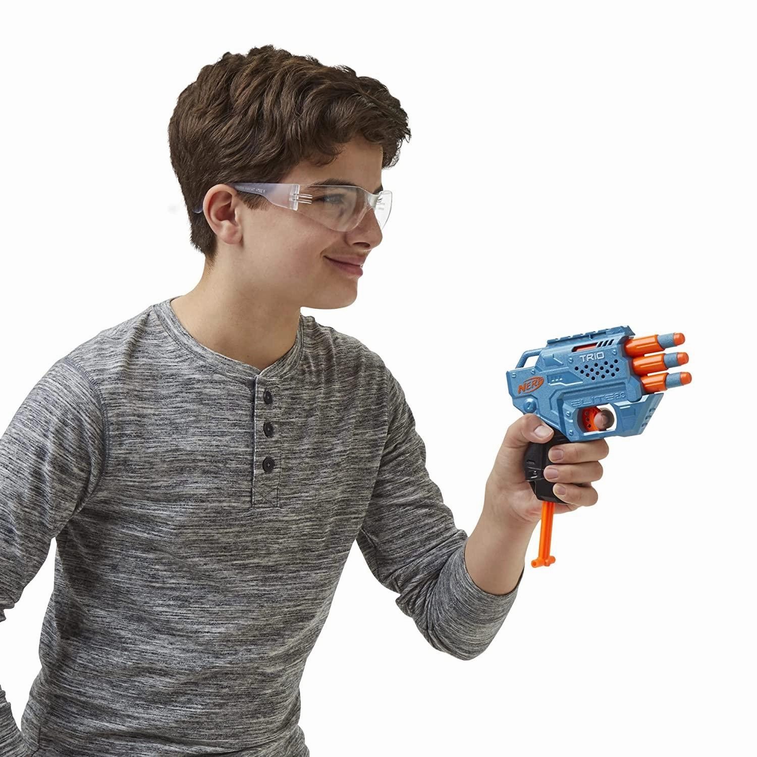 Nerf Elite 2.0 Trio Sd-3 Blaster, 6 Darts, 3-Barrel Blasting, Tactical Rail for Customizing Capability