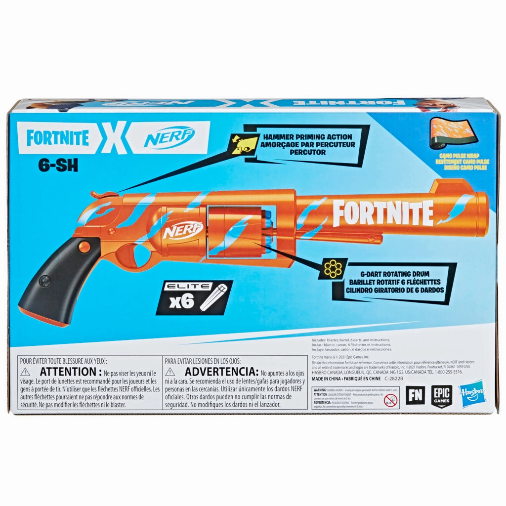 NERF Fortnite 6-Sh Dart Blaster