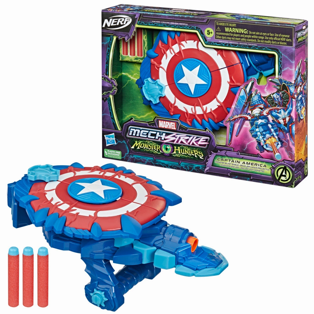 NERF Mech Strike Monster Hunter Captain America