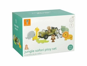 Orange Tree Toys Wooden Jungle Safari Play Set for Ages 18 Months & Up