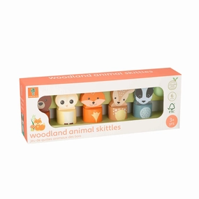 Orange Tree Toys Wooden Woodland Animal Skittles Playset for Ages 3 