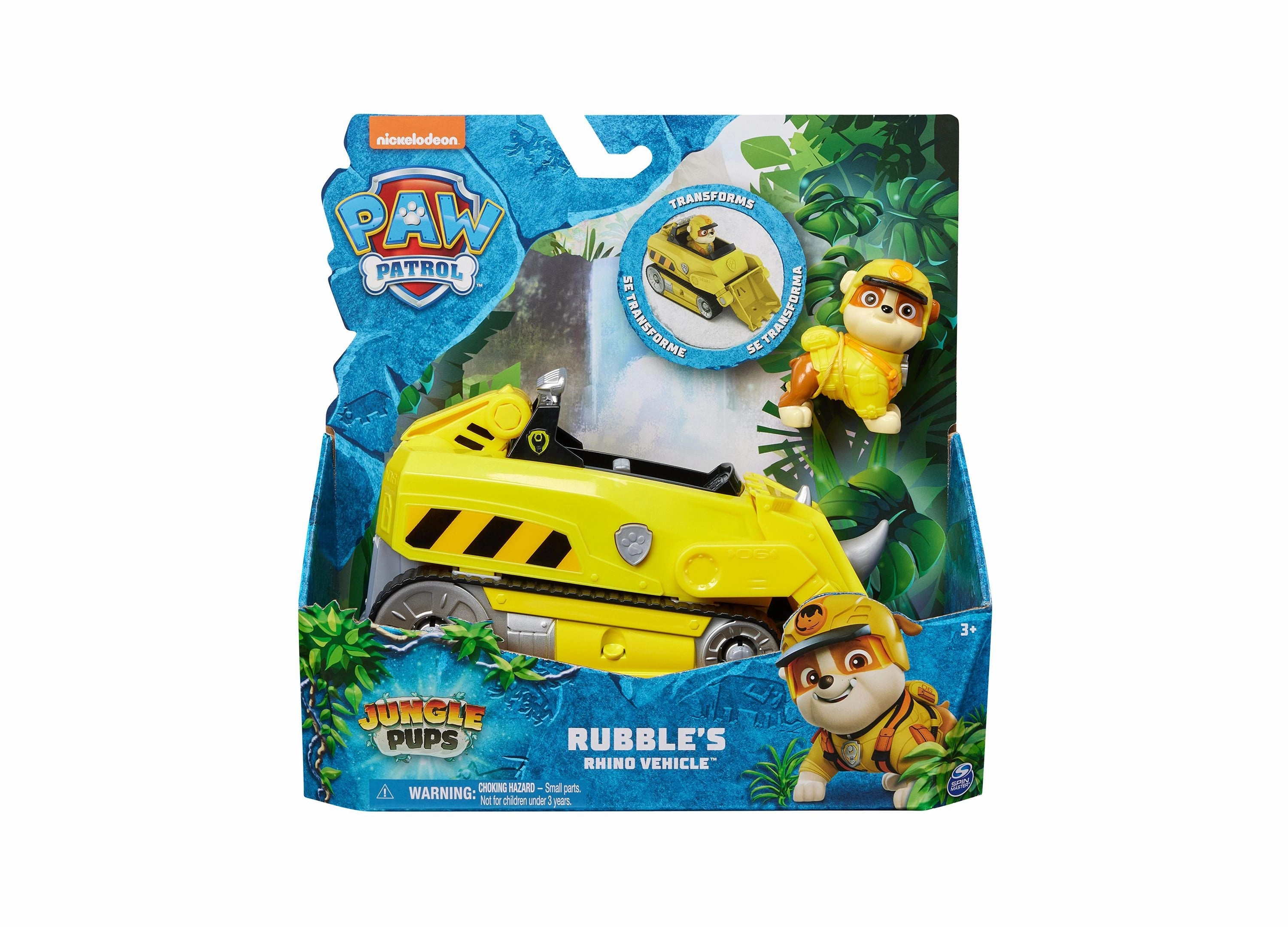 Paw Patrol Jungle Pups Rubble Rhino Vehicle with Action Figure