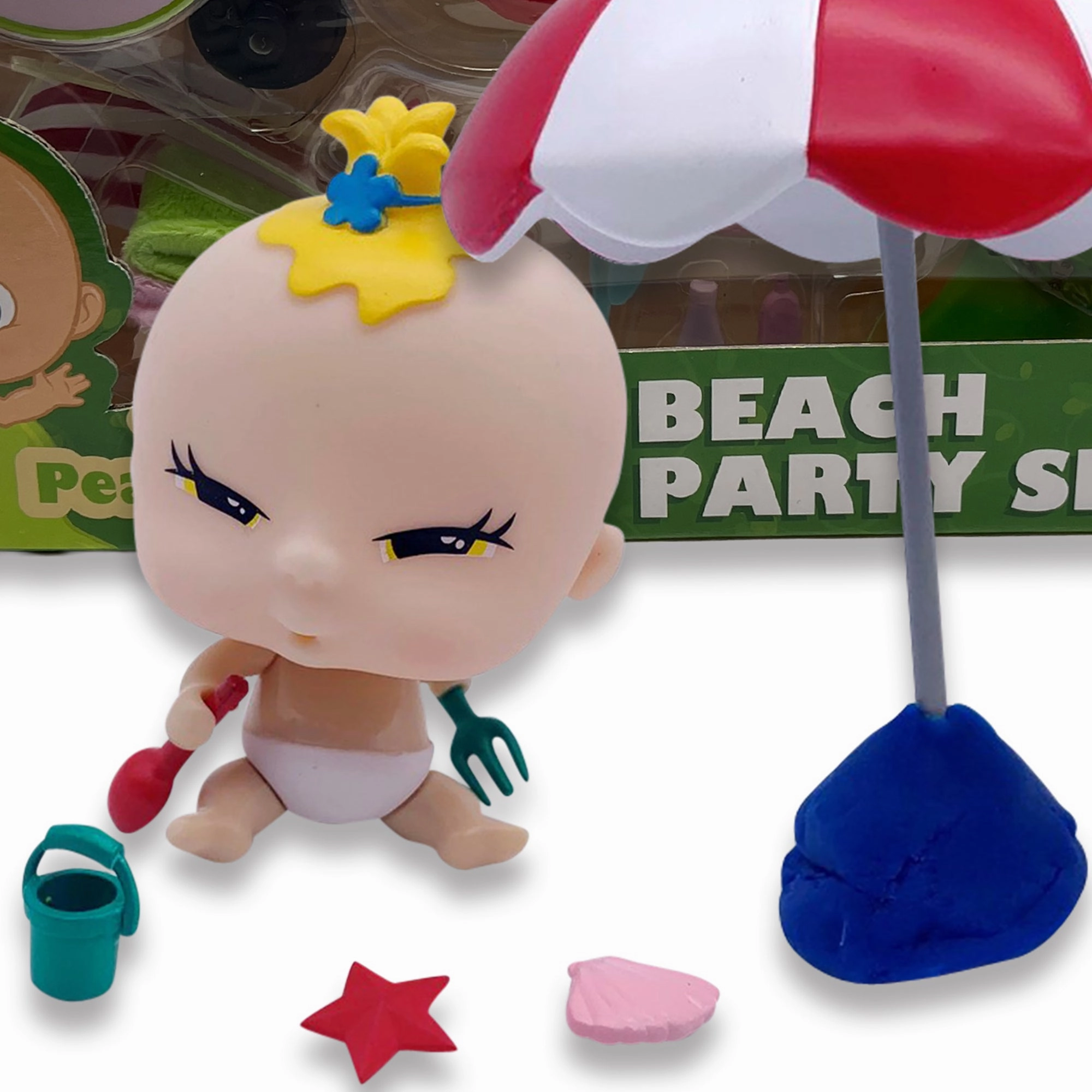 Pea Pod Babies Beach Party Set C 26pc Mini Doll Extravaganza