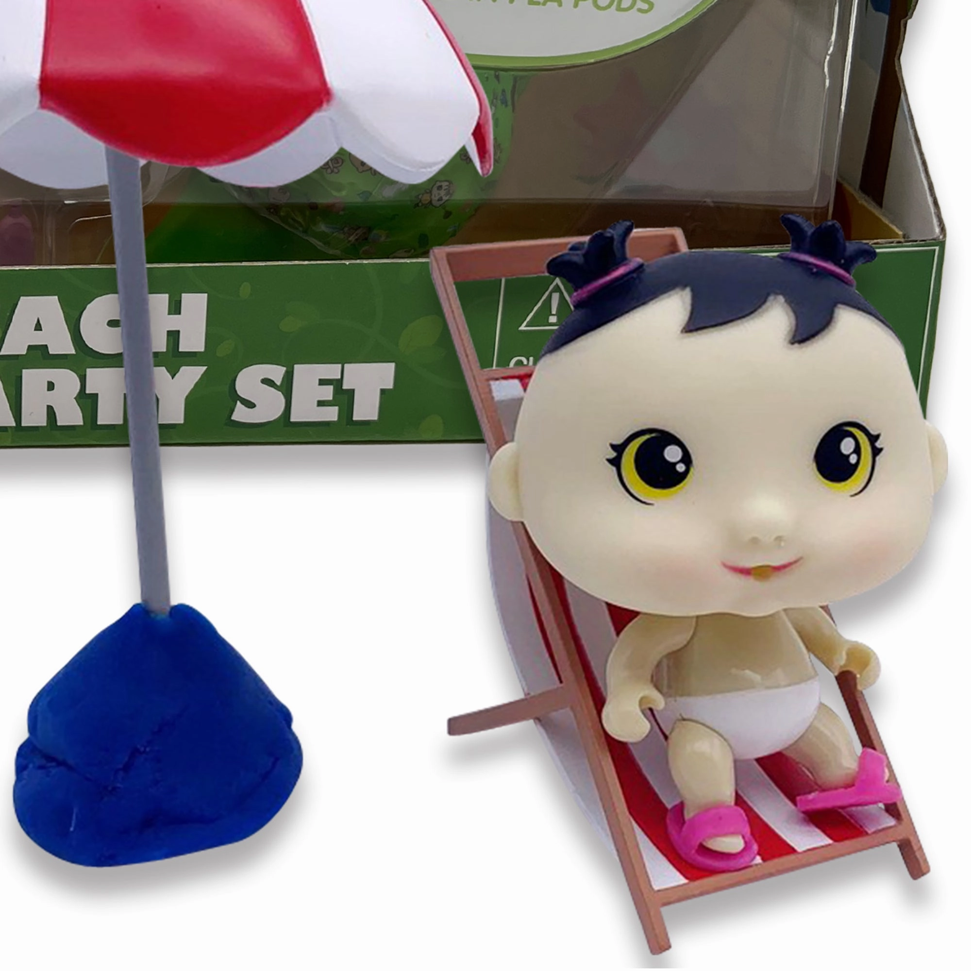 Pea Pod Babies Beach Party Set C 26pc Mini Doll Extravaganza