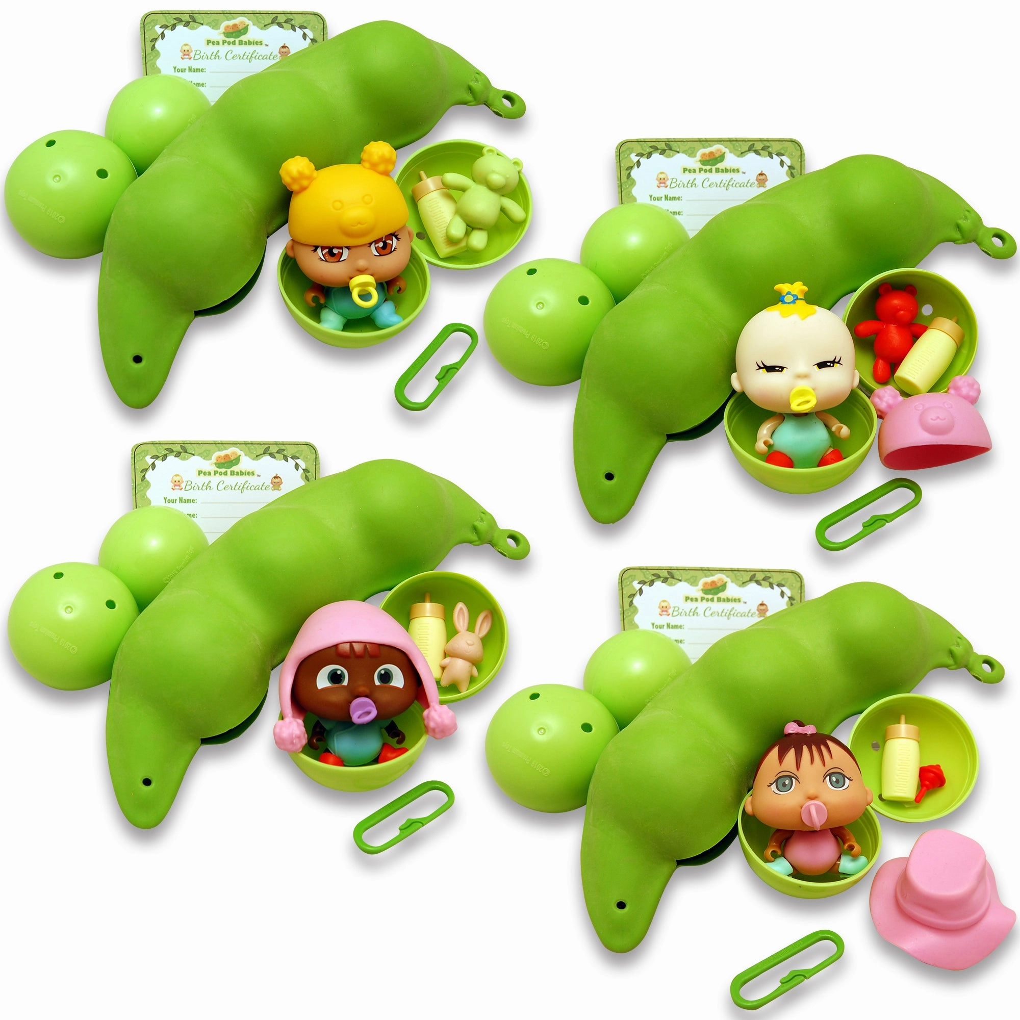 Pea Pod Babies Mystery Surprise 4pk - Mini Dolls & Accessories