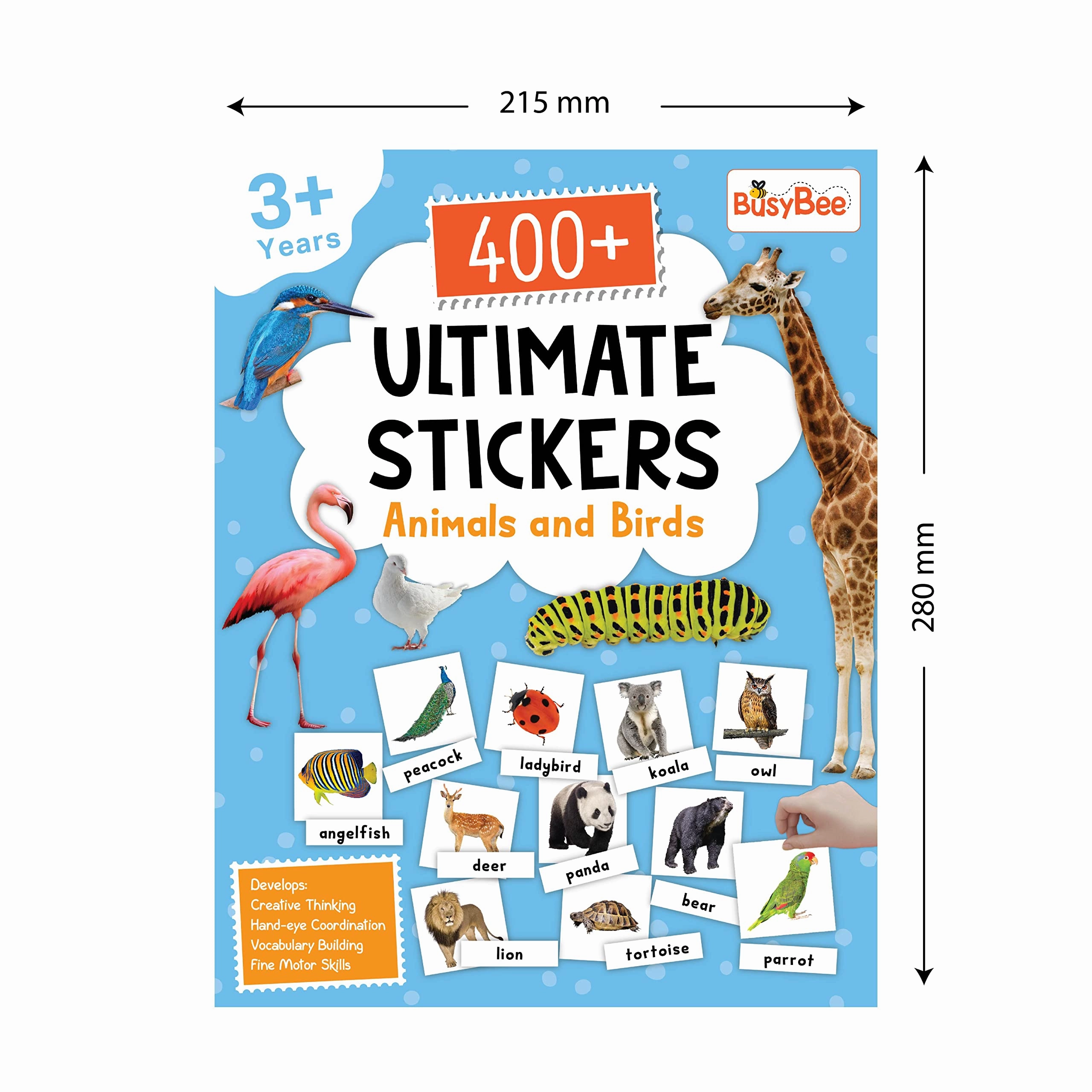 Pegasus 400  Ultimate Stickers Book - Animals and Birds for 3  Years Kids
