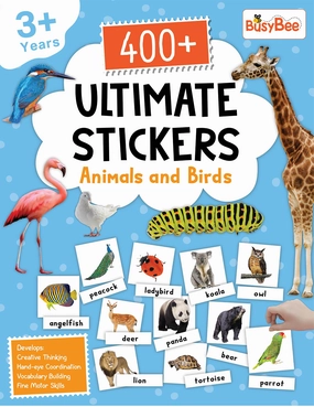Pegasus 400  Ultimate Stickers Book - Animals and Birds for 3  Years Kids