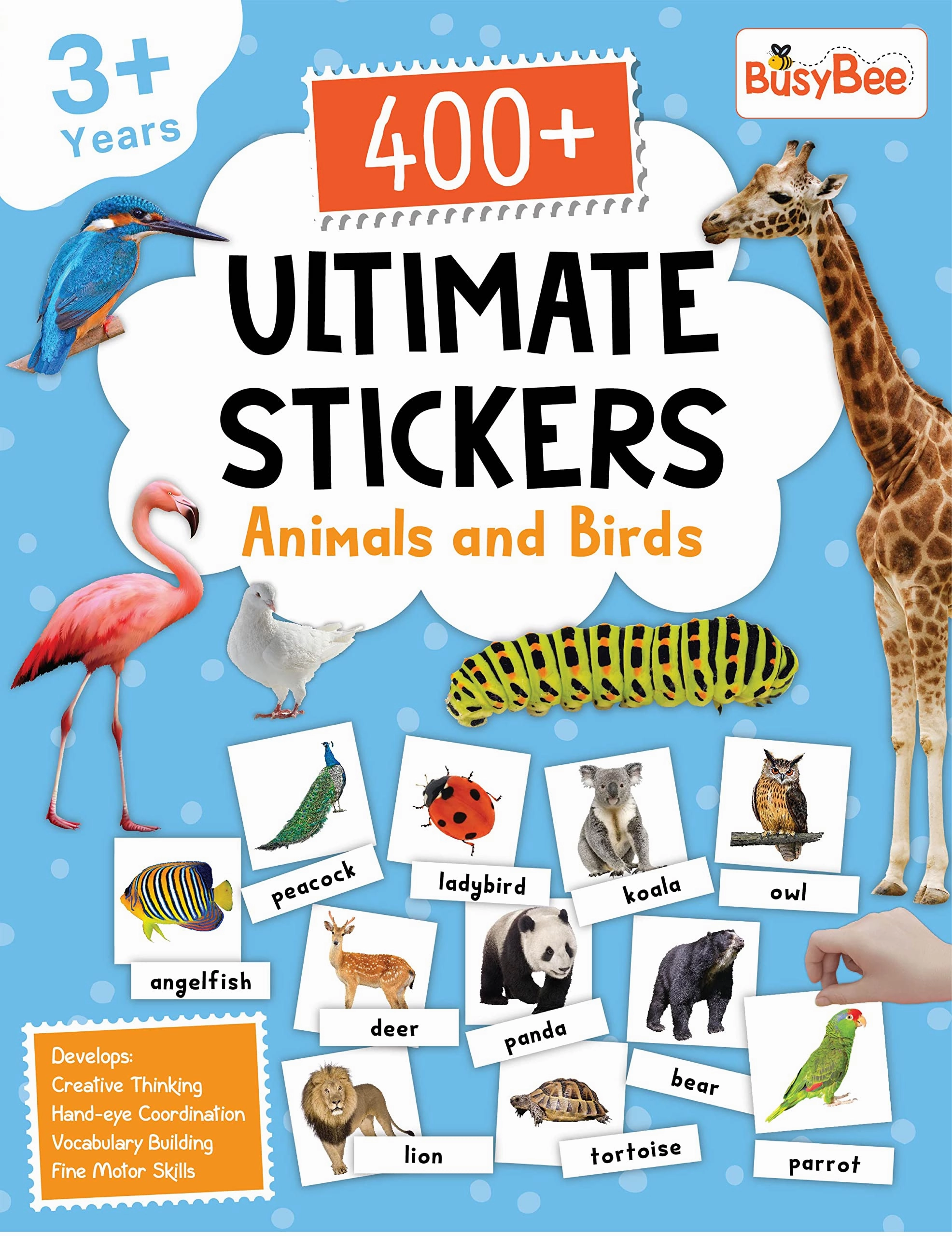 Pegasus 400  Ultimate Stickers Book - Animals and Birds for 3  Years Kids
