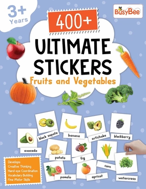 Pegasus 400  Ultimate Stickers Book - Fruits and Vegetables for 3  Years Kids