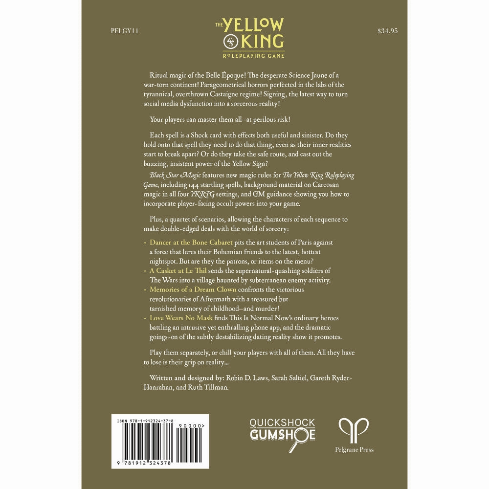 Pelgrane Press: The Yellow King: Black Star Magic - RPG Expansion Book