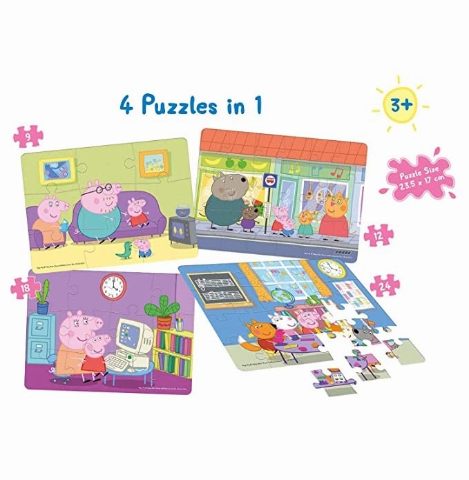 Peppa Pig - 4 in 1 Puzzle