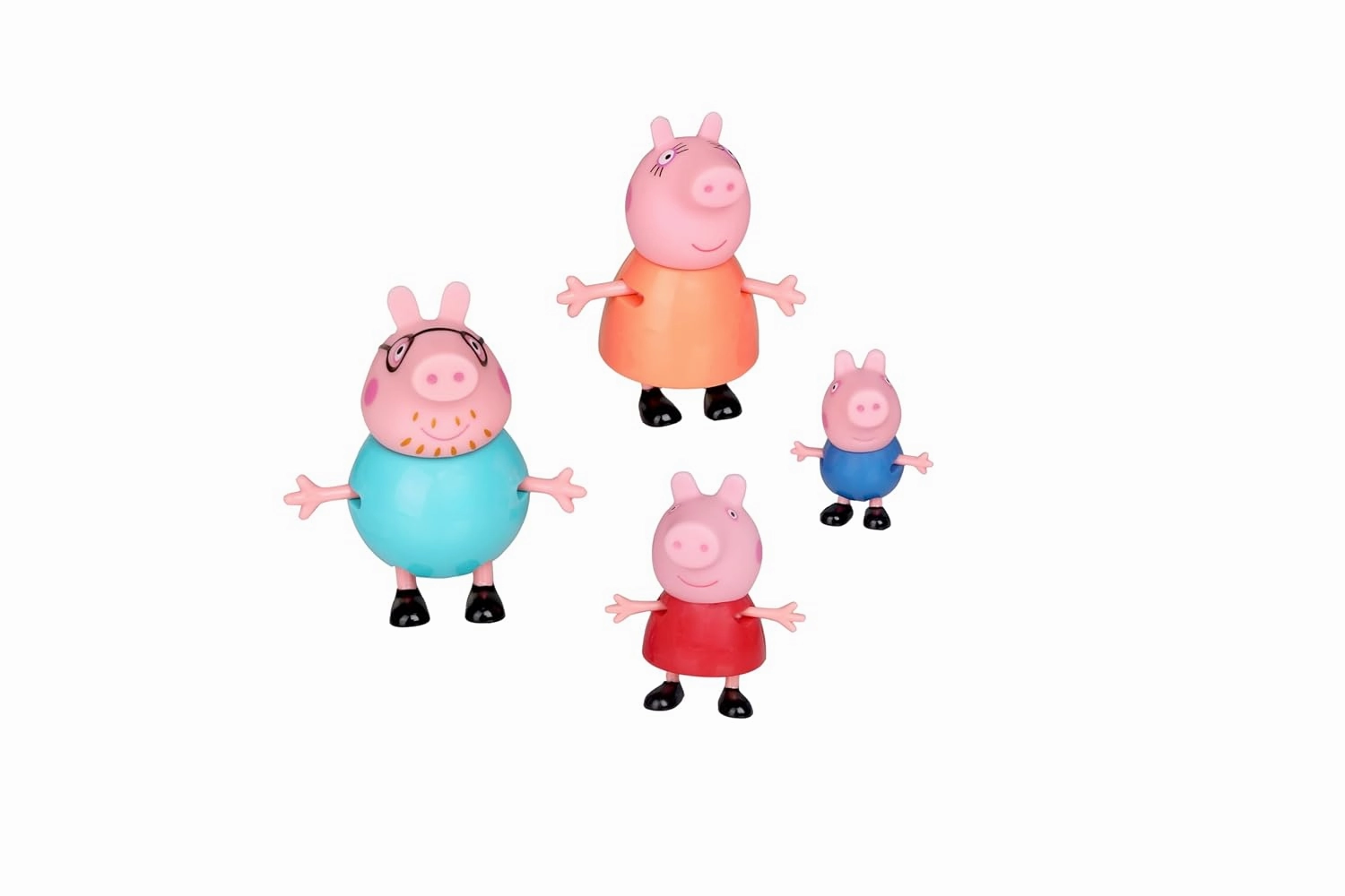PEPPA PIG Toys Peppa's Family, 4 Family Figures, Preschool Toys for 3 Year Old Girls and Boys and Up